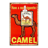 1 Cartel Metalico Cigarros Camel El Camello Antiguo 40x28 Cm