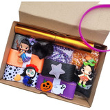 Box Halloween Fitas, Apliques Lonita Tiara Miçangas