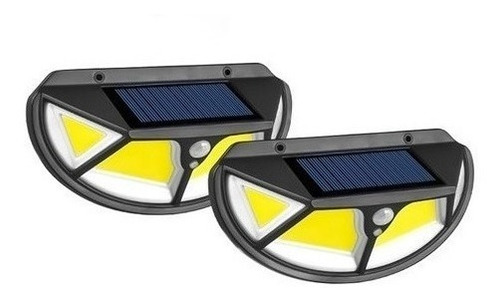 Pack 2 Foco Solar Led Exterior 122 Led Sensor De Movimiento