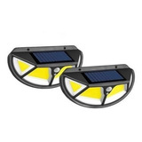 Pack 2 Foco Solar Led Exterior 122 Led Sensor De Movimiento