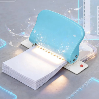 Máquina De Encuadernación De Papel Capacidad Para 10 Hojas Azul, Hojas Maquina Color, Acero inoxidable Engargoladora Circular Hojas, Adecuado Para A4, B5 Y A6 | Meses sin interés