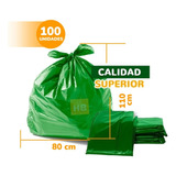 Bolsas Consorcio Residuo Basura Verdes 80x110 Reforzada X100