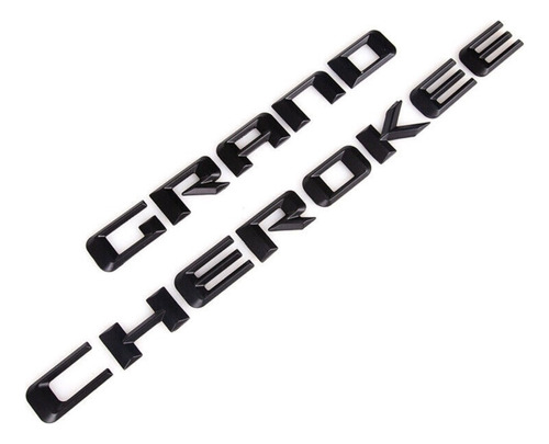Emblema Letras Jeep Grand Cherokee Negro Brillante Laterales