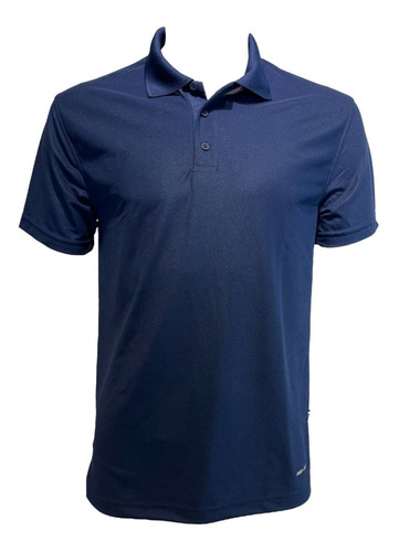 Blue & White Playera Tipo Polo Tela Refrescante