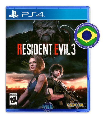 Resident Evil 3 - Ps4 - Mídia Física - Novo - Lacrado