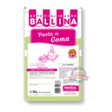 Pasta De Goma Ballina 500 Gr Blanco - Rojo -negro