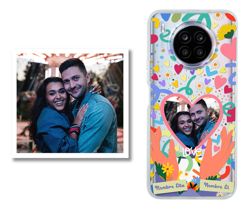 Funda Para Honor Personalizada Corazón Foto Con Tu Pareja