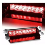 Baliza Parabrisa Auto Led Estroboscópica Rojo-rojo 12v