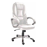  Home Collection Silla Ejecutiva De Oficina Ergonómica Vinipiel De Lujo 355 Gamer Ergonómica  Blanca Con Tapizado De Cuero