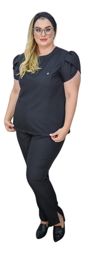 Pijama Cirúrgico Hospitalar Plus Size Feminino Manga Curta