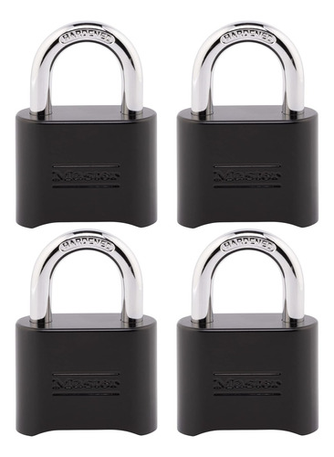 Pack De 4 Candado De Combinación Master Lock 178 Reconfigura