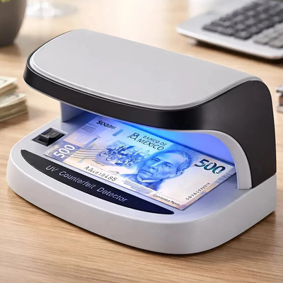 Detector Billetes Falsos Luz Ultavioleta Magnetismo,detector De Billetes De Mesa Con Batería Portátil, Lámpara Ultravioleta Para Verificar Billetes, Lámpara De Luz Ultravioleta Para Dinero | Meses sin interés
