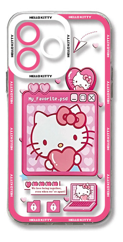 Capa Engraçada De Desenho Animado Hello Kitty Para iPhone 15