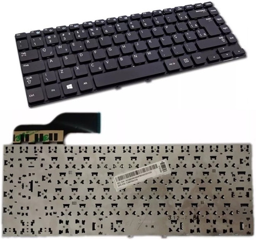 Teclado Para Notebook Samsung Np270e4e-kd2br Br Com Ç Preto