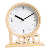 Relógio De Mesa Com Palavras De Amor Decorativo Sem Bege