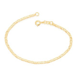 Pulseira Rommanel Fol Ouro Elo Longo Diamantado 550428 