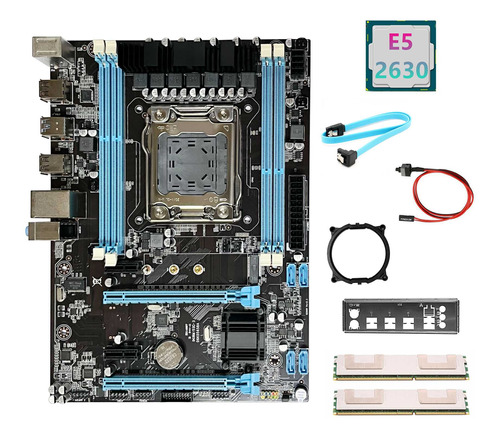 Placa Base X79+cpu E5 2630+2 X Ddr3 4g Recc Ram+ Cable+conm