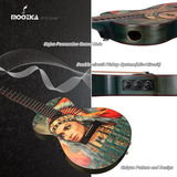 Moozica Guitarra Acústica Eléctrica De 35.8 In, Guitarra Acú
