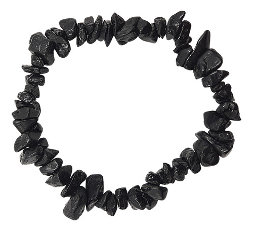 Pulsera Turmalina Negra En Chips. Protección