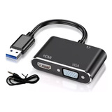 Cable Adaptador Usb3.0 A Hdmi Vga Audio Convertidor Hd 1080p