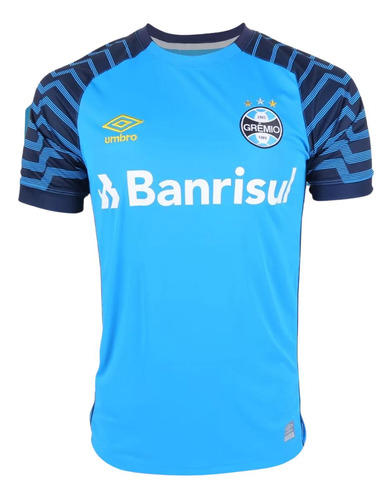 Camisa Masculina Oficial Grêmio Umbro Goleiro 2021 Azul