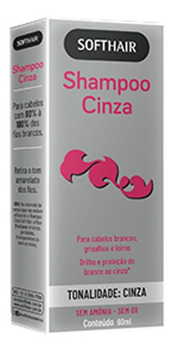 Shampoo Cinza 60 Ml 80% A 100% Softhair