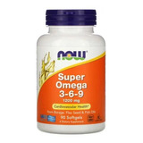 Super Ômega 3-6-9 1200mg 90softgel Now Foods Original Eua