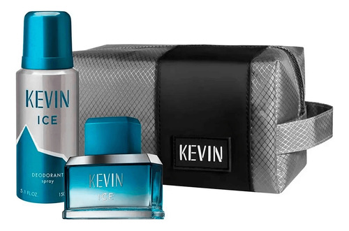 Set Neceser Perfume Kevin Ice Edt 60ml + Deo 150ml