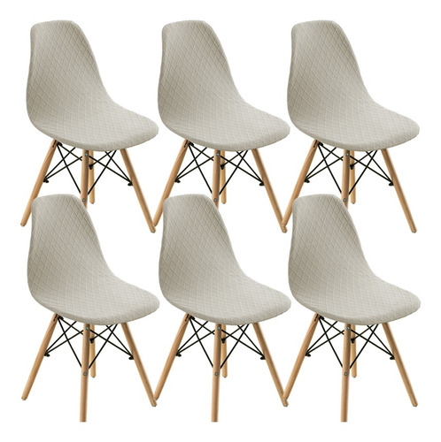 6 Kits De Fundas De Silla De Jacquard Estiradas Eames