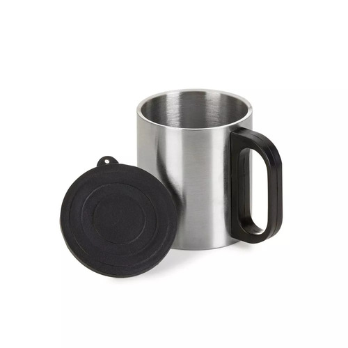 Caneca De Inox Com Tampa De Plástico, 180 Ml