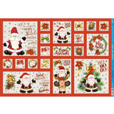 Papel Decoupage Natal Litoarte Pdn - 135 - Noel, Laços, Fund