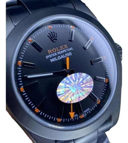 Relógio Rolex Milgauss Bamford Preto Base Eta Na Caixa