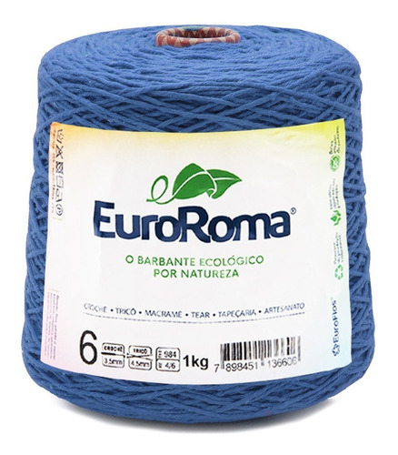 Barbante Euroroma Colorido 0903- Azul Royal N.6 1kg