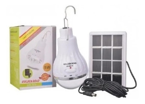 Bombillo Lampara Iluminación Led Carga Solar 5w Golden Road