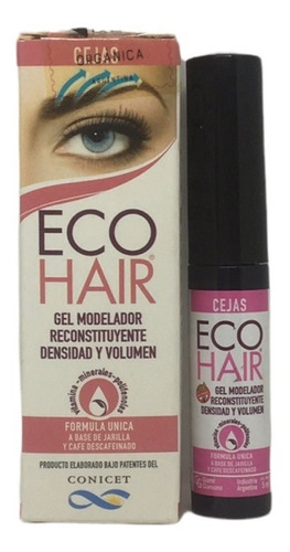 Eco Hair Gel Modelador Reconstituyente De Cejas Volumen 5ml