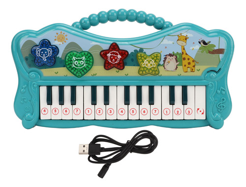 Teclado De Piano Portátil Para Niños, Mini Dibujos Animados,