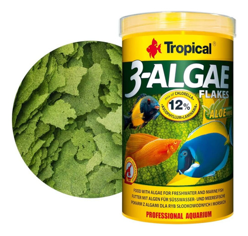 Alimento Tropical 3 Algae Flakes X 50g Escama Vegetal Algas