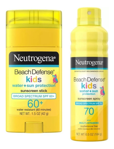 Kit Protetor Solar Neutrogena Kids, Bastão 42g E Spray 184g