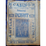 Antiguo Programa Del Teatro Casino De Buenos Aires Año 1908
