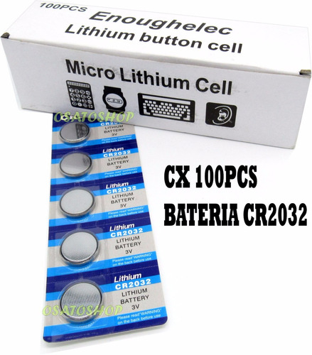 100 Baterias Lithium 3v Original Cr2032 Caixa Kit Atacado.