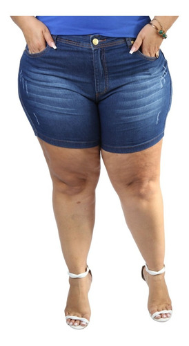 Shorts Jeans Plus Size Femino Hot Pants Plus Size Com Lycra!