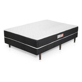 Cama Box Conjugado Casal 138cm Delta Espuma D28 Hellen Preto