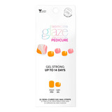 Uñas Adhesivas Para Pies Glaze Art -peach Spirtz