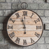 Moleihao Reloj De Pared Grande De Madera De Granja, Reloj De