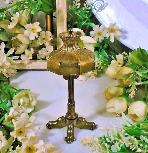 Lámpara Inglesa Antigua En Miniatura Decorativa Vitrina 