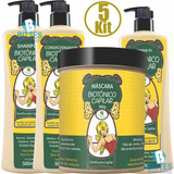 5 Kit Biotônico Capilar Hábito Cosméticos Hidratação Atacado