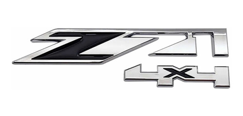 Emblema Z71 4x4 Cromado Y Negro Chevrolet Silverado / Tahoe Foto 5