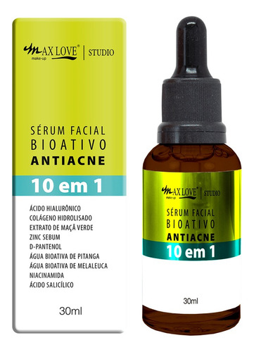 Sérum Facial Bioativo Antiacne 10 Em 1 Max Love