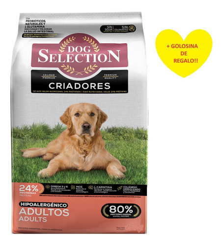 Dog Selection Perro Adulto Hipoalergénico 15k + Regalo!!