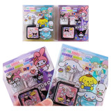 Kit Sellos Con Mini Rodillo Kawaii Kuromi Cinnamoroll Melody